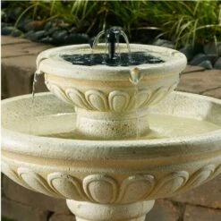 Palermo On-Demand Solar Bird Bath 4 Palermo On-Demand Solar Bird Bath -US Poultry Sales Store 2 tier on demand solar birdbath detail