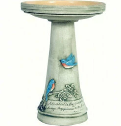 Bluebird Pedestal Birdbath-Locking Top