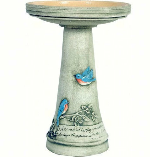 Bluebird Pedestal Birdbath-Locking Top 1 Bluebird Pedestal Birdbath-Locking Top
