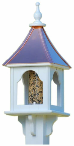 Copper Roof Bird Feeder - Square 28x10 6 Copper Roof Bird Feeder - Square 28x10 -US Poultry Sales Store BF 10 SQ BC