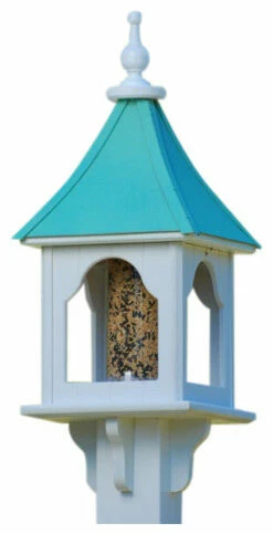 Copper Roof Bird Feeder - Square 28x10 7 Copper Roof Bird Feeder - Square 28x10 -US Poultry Sales Store BF 10 SQ PC