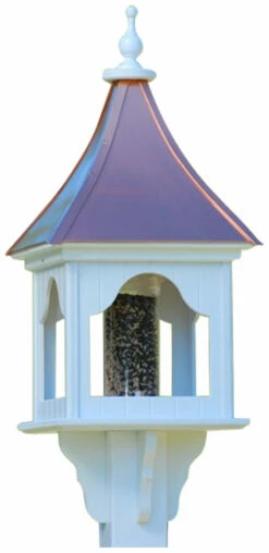 Copper Roof Bird Feeder Square Gazebo - 36x14 5 Copper Roof Bird Feeder Square Gazebo - 36x14 -US Poultry Sales Store BF14 SQ BC