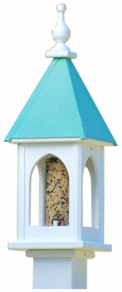Copper Roof Bird Feeder Post-Mount - 28x8 4 Copper Roof Bird Feeder Post-Mount - 28x8 - Image 4