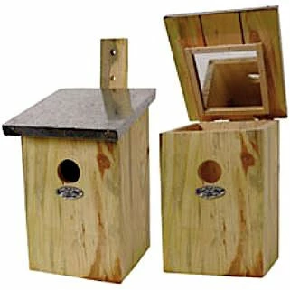 ESSCHERT DESIGN Mirrored Roof Birdhouse 1 ESSCHERT DESIGN Mirrored Roof Birdhouse