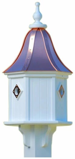 Copper Roof Birdhouse 28x12- 3 Portals 5 Copper Roof Birdhouse 28x12- 3 Portals -US Poultry Sales Store BH12 3CP BC
