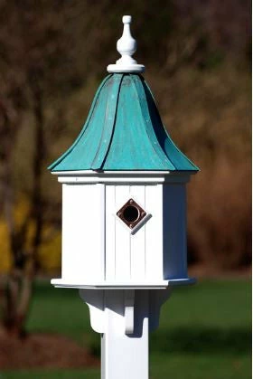 Copper Roof Birdhouse 28x12- 3 Portals 2 Copper Roof Birdhouse 28x12- 3 Portals - Image 2