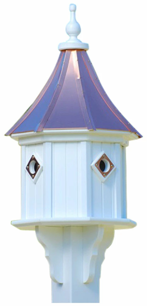Copper Roof Birdhouse 34x14 Slope- 4 Portals 4 Copper Roof Birdhouse 34x14 Slope- 4 Portals - Image 4