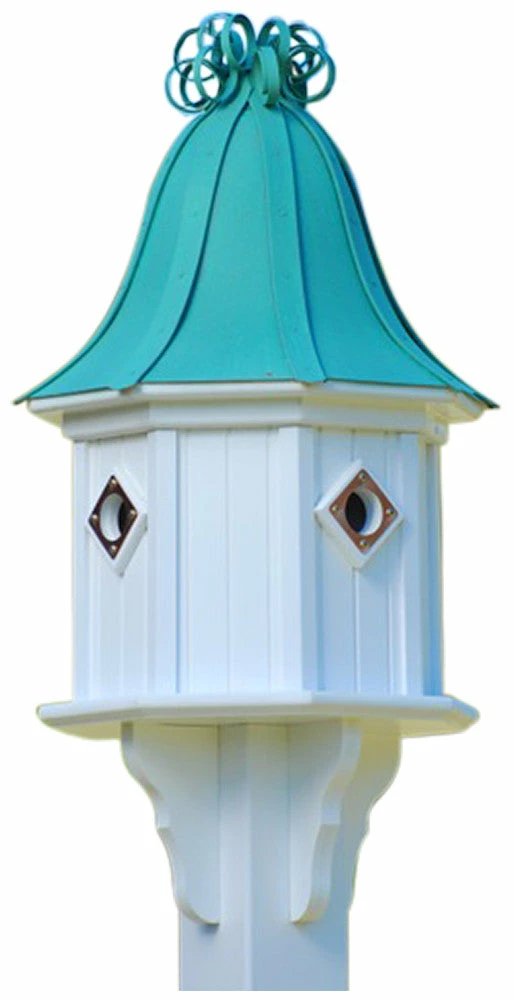 Copper Roof Birdhouse 34x14 Ribbon Detail 4 Portals 4 Copper Roof Birdhouse 34x14 Ribbon Detail 4 Portals - Image 4