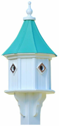 Copper Roof Birdhouse 34x14 Slope- 4 Portals 6 Copper Roof Birdhouse 34x14 Slope- 4 Portals -US Poultry Sales Store BH14 4CP PC SLOPE
