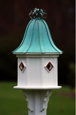 Copper Roof Birdhouse 34x14 Ribbon Detail 4 Portals 2 Copper Roof Birdhouse 34x14 Ribbon Detail 4 Portals - Image 2