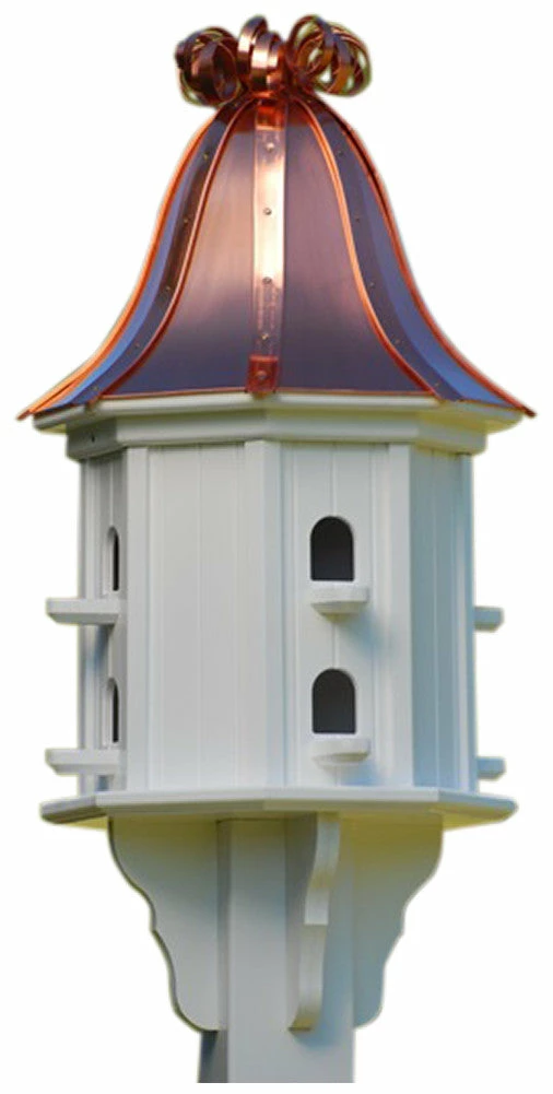 Copper Roof Dovecote Birdhouse 36x14 Ribbon Detail- 8 Perches 3 Copper Roof Dovecote Birdhouse 36x14 Ribbon Detail- 8 Perches - Image 3