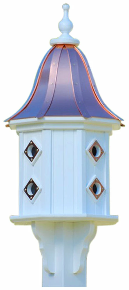Copper Roof Dovecote Birdhouse 36x14- 8 Portals 4 Copper Roof Dovecote Birdhouse 36x14- 8 Portals - Image 4