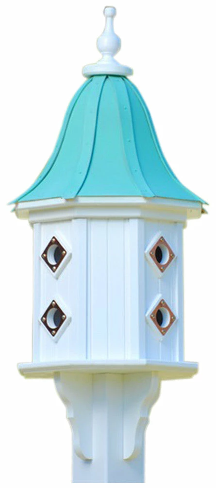 Copper Roof Dovecote Birdhouse 36x14- 8 Portals 3 Copper Roof Dovecote Birdhouse 36x14- 8 Portals - Image 3