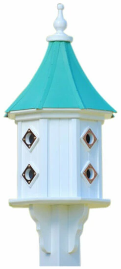 Copper Roof Dovecote Birdhouse 36x14 Slope - 8 Portals 7 Copper Roof Dovecote Birdhouse 36x14 Slope - 8 Portals -US Poultry Sales Store BH14 8CP PC SLOPE