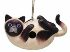 Siamese Cat Wooden Birdhouse