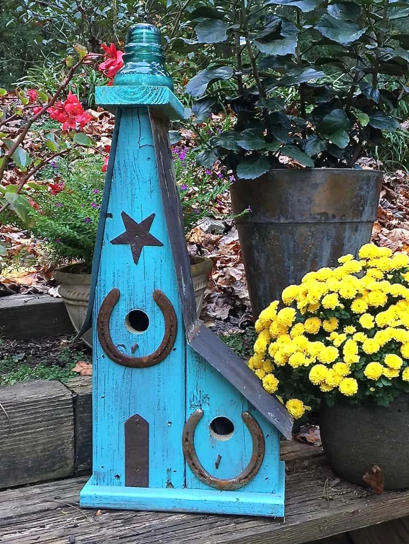 Barn Wood Birdhouse- Vintage Insulator Series 2 Barn Wood Birdhouse- Vintage Insulator Series - Image 2