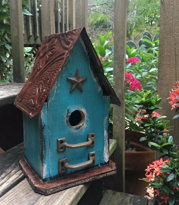 Barn Wood & Tin Rustic Birdhouses 2 Barn Wood & Tin Rustic Birdhouses - Image 2