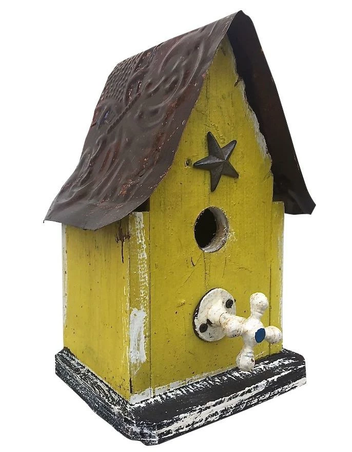 Barn Wood & Tin Rustic Birdhouses 6 Barn Wood & Tin Rustic Birdhouses - Image 6