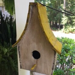 Boho Chalet Hanging Birdhouse- 4 Colors 8 Boho Chalet Hanging Birdhouse- 4 Colors -US Poultry Sales Store Boho Chalet Hanging Birdhouse3