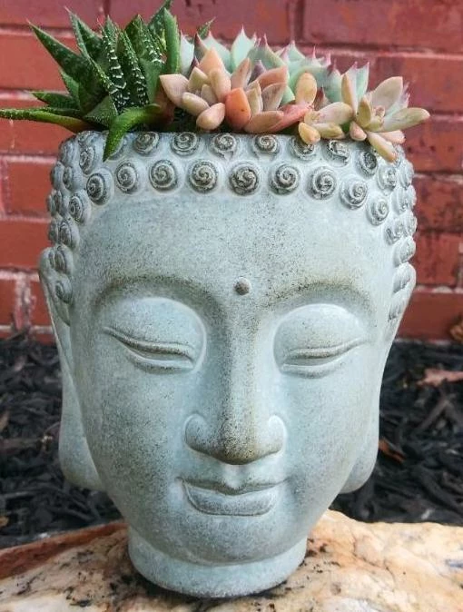 Buddha Head Planter 1 Buddha Head Planter
