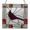 Cardinal Stained Glass Panel