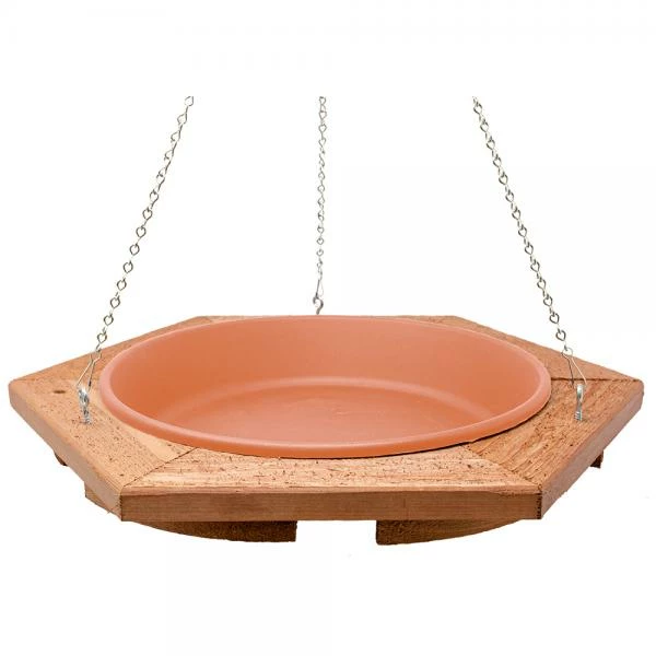 Classic Hanging Wood Bird Bath 2 Classic Hanging Wood Bird Bath - Image 2