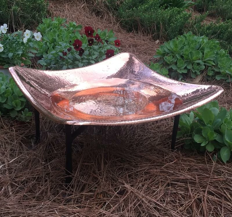 Solid Copper Deck-Mount Bird Bath 2 Solid Copper Deck-Mount Bird Bath - Image 2