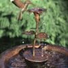 Copper Hummingbird Birdbath Fountain/Dripper
