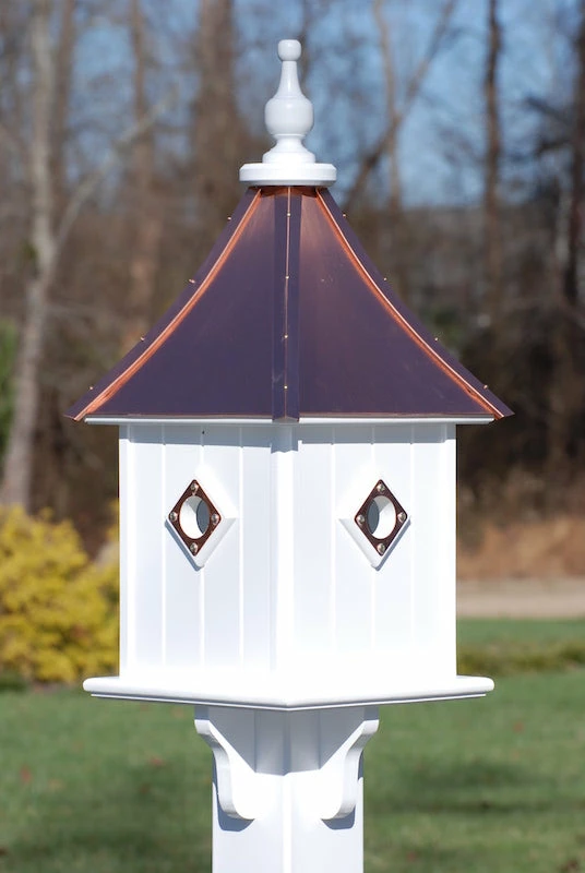 Copper Roof Birdhouse 28x10- 4 Portals 1 Copper Roof Birdhouse 28x10- 4 Portals