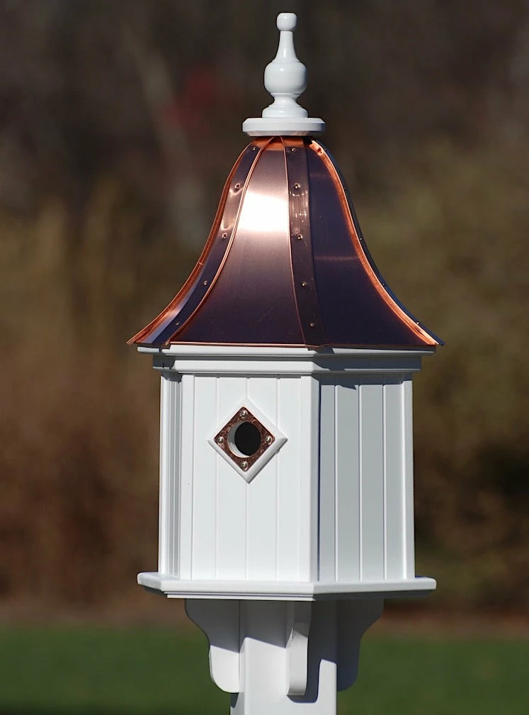 Copper Roof Birdhouse 28x12- 3 Portals 1 Copper Roof Birdhouse 28x12- 3 Portals