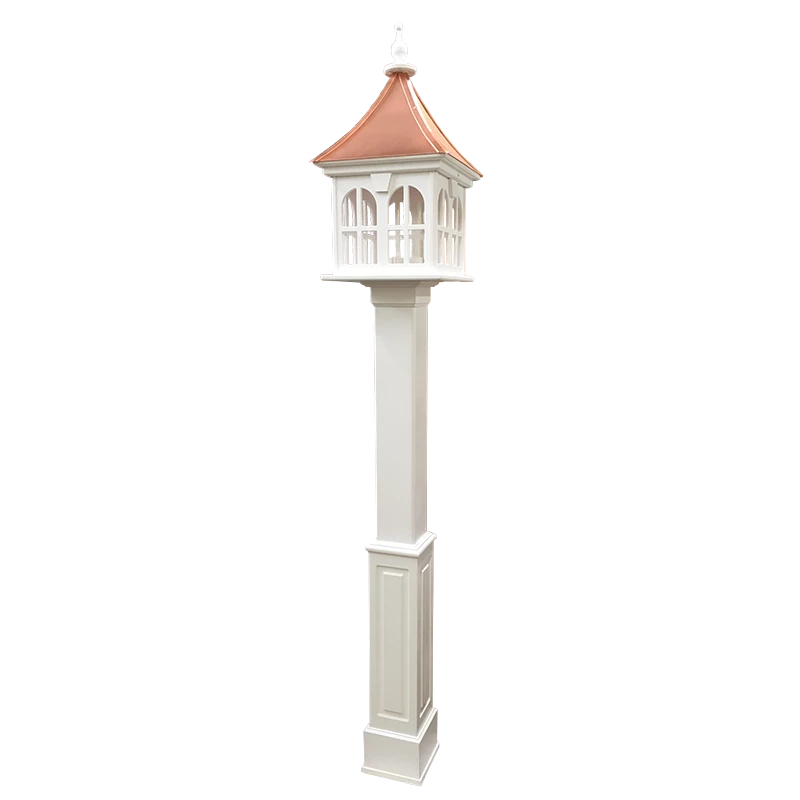 Copper Roof Vinyl/PVC Bird Feeder With Double Window- 29x14 4 Copper Roof Vinyl/PVC Bird Feeder With Double Window- 29x14 - Image 4