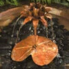 Copper Lotus Bird Bath Fountain Dripper