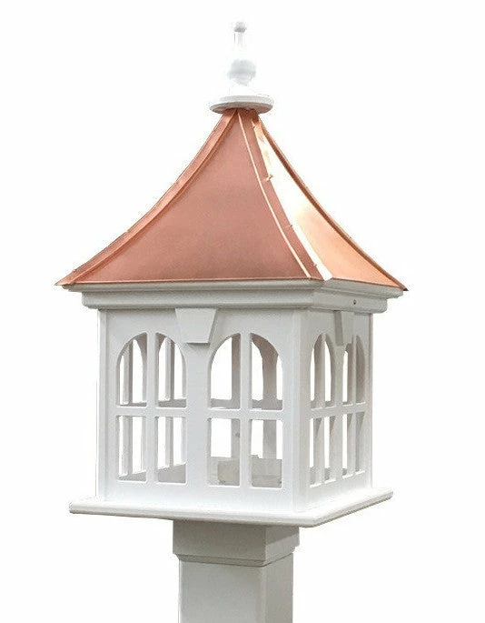 Copper Roof Vinyl/PVC Bird Feeder With Double Window- 29x14 3 Copper Roof Vinyl/PVC Bird Feeder With Double Window- 29x14 - Image 3