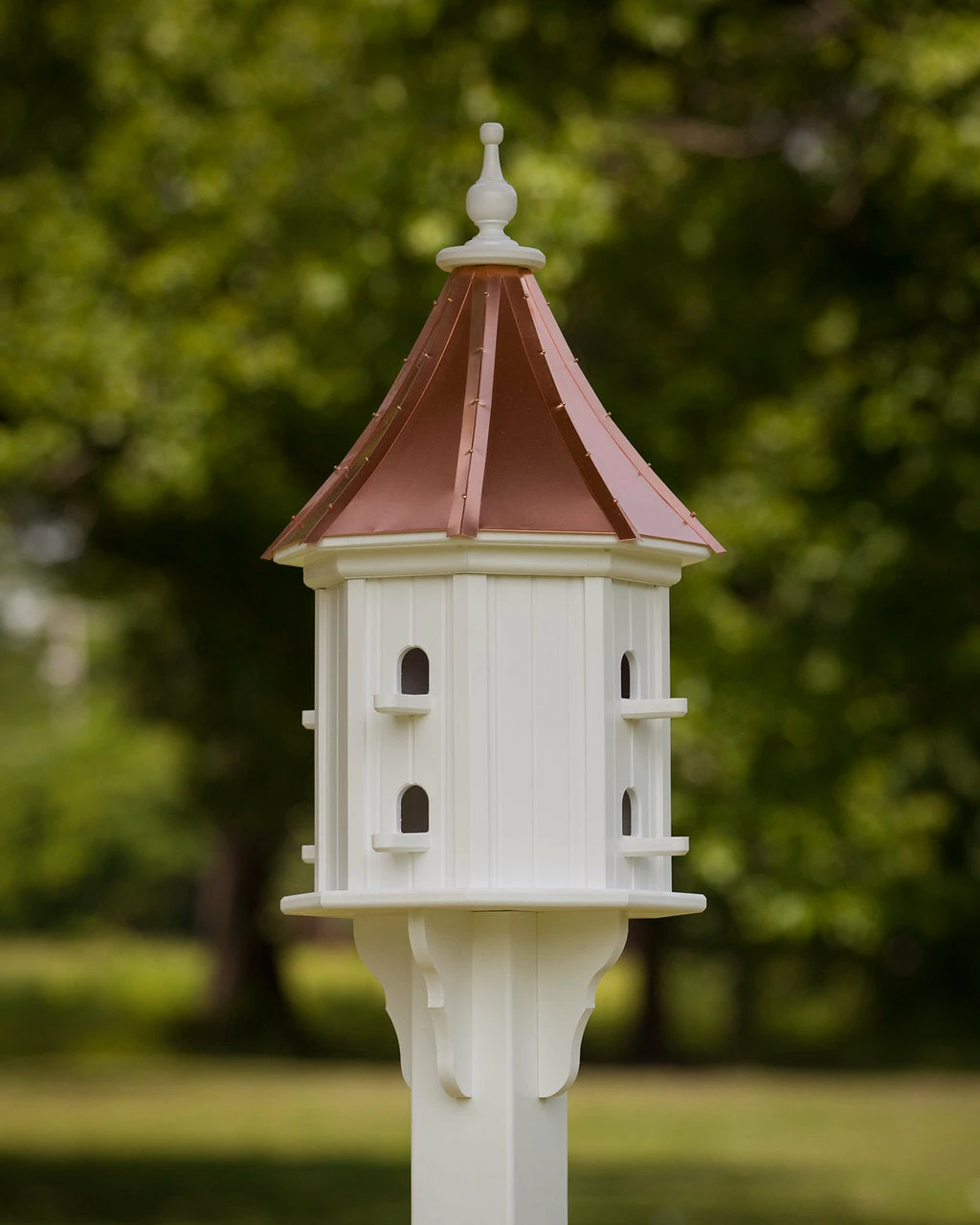 Copper Roof Dovecote Birdhouse 36x14 Slope- 8 Perches 2 Copper Roof Dovecote Birdhouse 36x14 Slope- 8 Perches - Image 2