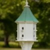 Copper Roof Dovecote Birdhouse 36x14 Slope- 8 Perches