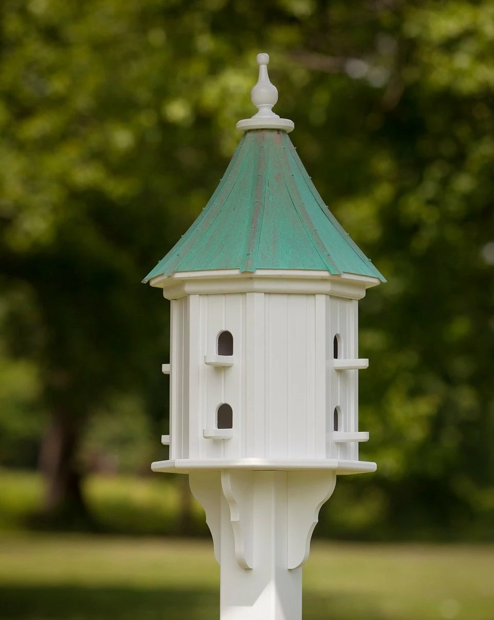 Copper Roof Dovecote Birdhouse 36x14 Slope- 8 Perches 1 Copper Roof Dovecote Birdhouse 36x14 Slope- 8 Perches