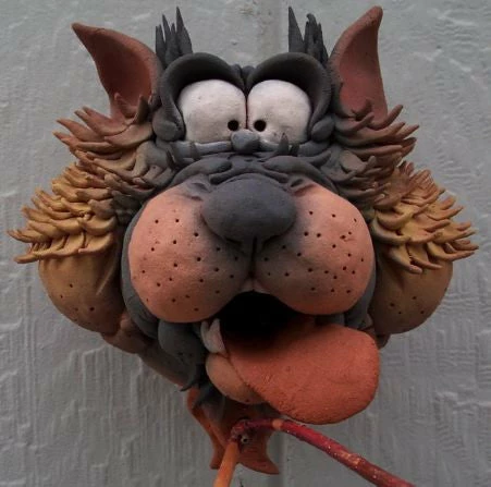 Zany Cat-7 Ceramic Birdhouse 1 Zany Cat-7 Ceramic Birdhouse