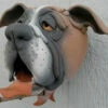 Boxer Ceramic Birdhouse