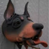Doberman Ceramic Birdhouse