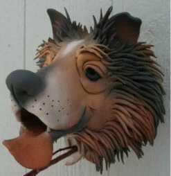 Collie Ceramic Birdhouse