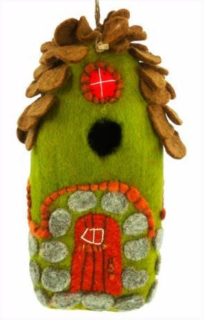 Felted Wool Birdhouse-Forest House 1 Felted Wool Birdhouse-Forest House