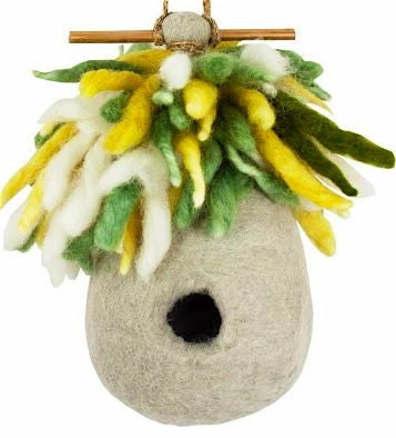 Felted Wool Birdhouse-Hermit Hut 1 Felted Wool Birdhouse-Hermit Hut