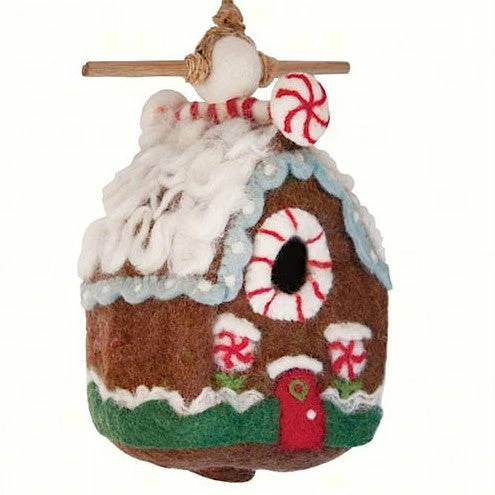 Felted Wool Gingerbread Chalet 1 Felted Wool Gingerbread Chalet