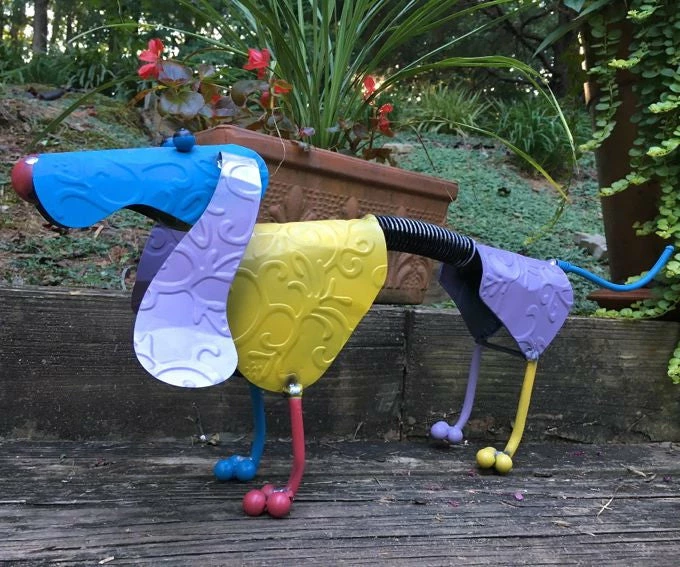 Dachshund Spring Dog Metal Yard Art 1 Dachshund Spring Dog Metal Yard Art