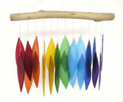 Rainbow Glass & Driftwood Wind Chime