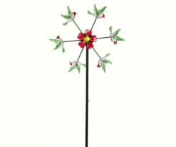 Hummingbirds Solar Kinetic Garden Spinner 3 Hummingbirds Solar Kinetic Garden Spinner -US Poultry Sales Store Flying hummingbirds garden stake