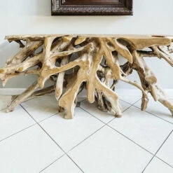 Teak Root Console Table