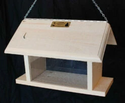 Wooden Bluebird Feeder-Hang Or Post-Mount