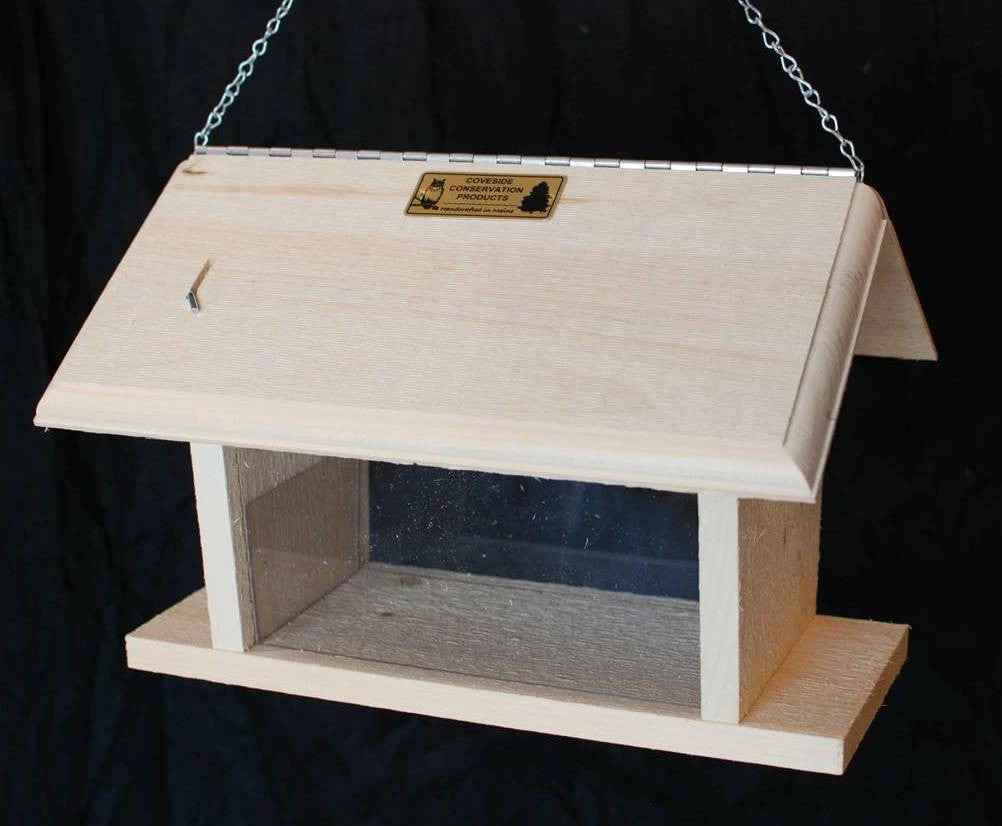 Wooden Bluebird Feeder-Hang Or Post-Mount 1 Wooden Bluebird Feeder-Hang Or Post-Mount