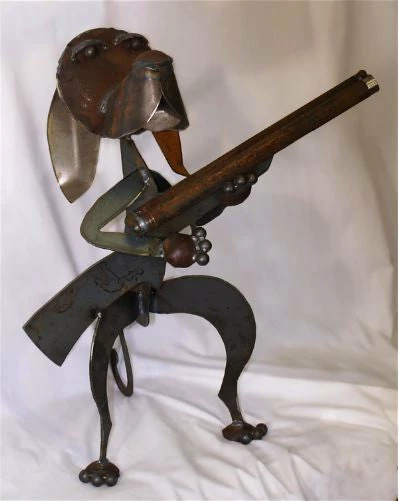 Hand Forged Guard Dog Sculpture 1 Hand Forged Guard Dog Sculpture